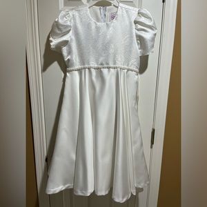 Little Miss Kids Size 14 White Communion Dress